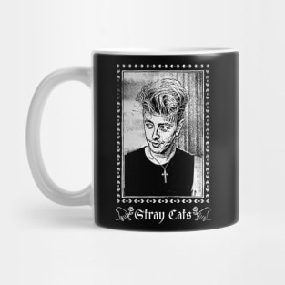 Stray Cats /// Rockabilly Faded Style Fan Design Mug